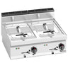 Elektrisk frityrkoker - 10+10 l - 18 kW - elektromekanisk styring - med tappekran