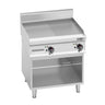 Flatgrill Elektrisk - 8 kW - 1/2 rillet - Stekeflate: 596x430 mm - inkl. åpent understell