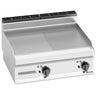 Flatgrill Elektrisk - 9,6 kW - 1/2 rillet - Stekeflate: 795x500 mm