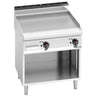 Flatgrill Elektrisk - 9,6 kW - glatt - Stekeflate: 795x500 mm - inkl. åpent understell