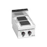 Komfyr elektrisk - 700 - 2 plater firkantede - 400x714 mm - 5,2 kW