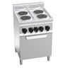 Komfyr elektrisk - Lorenzo 600 - 600x600 mm - 8,0 kW - 4 plater - inkl. elektrisk ovn varmluft - 3,0 kW