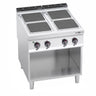 Komfyr elektrisk - Lorenzo 900 - 800x900 mm - 7,0 kW - 4 plater firkantede