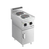 Komfyr elektrisk - 700 - 400x700 mm - 4,6 kW - 2 plater runde - inkl. underskap med 1 dør