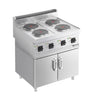 Komfyr elektrisk - Mario 700 - 800x700 mm - 9,2 kW - 4 plater - inkl. underskap med 2 dører