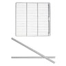 Rustfrie stålskinner - 545 mm - med plastbelagt bæregitter - 530x550 mm - passer til KS600ND, KS600GND, KS1200ND, KS1200GND, TS600ND, TS600GND, TS1200GND og TS1200ND