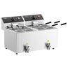 Elektrisk Pastakoker - 8 + 8 l - 6,5 kW - med tappekran - inkl. 8 kurver