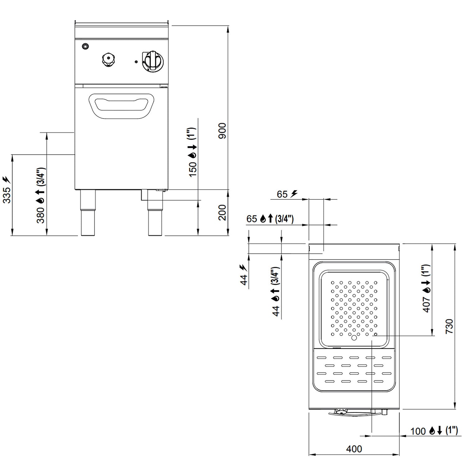 Elektrisk pasta komfyr (8 kW)