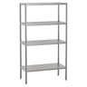 Hyllereol i rustfritt stål ECO - 1000x1800 mm - Dybde: 500 mm - med 4 hyller med justerbare hyller - tette hyller - for kjølerom/fryserom - Maks belastning per hylle: 70 kg