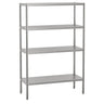 Hyllereol i rustfritt stål ECO - 1200x1800 mm - Dybde: 500 mm - med 4 hyller med justerbare hyller - tette hyller - for kjølerom/fryserom - Maks belastning per hylle: 70 kg