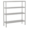 Hylle i rustfritt stål ECO 1,6 x 0,5 m - med 4 hyller (JUSTERBAR)
