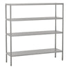 Hylle i rustfritt stål ECO 1,8 x 0,5 m - med 4 hyller (JUSTERBAR)