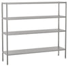 Hylle i rustfritt stål ECO 2,0 x 0,5 m - med 4 hyller (JUSTERBAR)