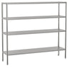 Hyllereol i rustfritt stål ECO - 2000x1800 mm - Dybde: 500 mm - med 4 hyller med justerbare hyller - tette hyller - for kjølerom/fryserom - Maks belastning per hylle: 70 kg