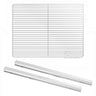 Rustfrie stålskinner - 325x430 mm - med plastbelagt bæregitter - for flasker