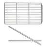Bæregitter (plastbelagt) inkl. rustfrie skinner - 560x320 mm - for kjølebenker/forberedelsesbenker SAS & POS - dybde 700 mm - motor nederst