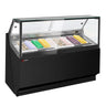 Iskremdisk THEO - 1 771 mm - ventilert kjøling - med LED-belysning - for 9x 5 l iskrembeholdere - svart