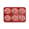 Hamburgerpresse - plast - Ø 120 mm - rød - 175 g