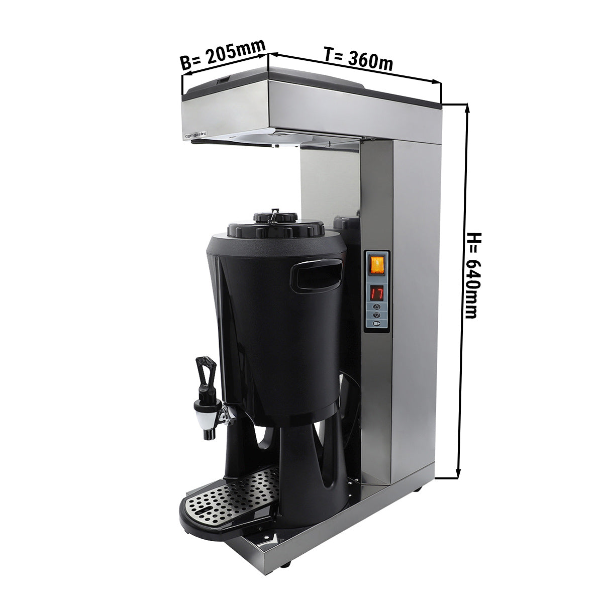 Kaffefiltermaskin - 2,5 liter - med termokinetikk