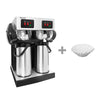 Filterkaffemaskin - 2x 2,2 liter - 3,8 kW - inkl. 2x pumpetermokanner