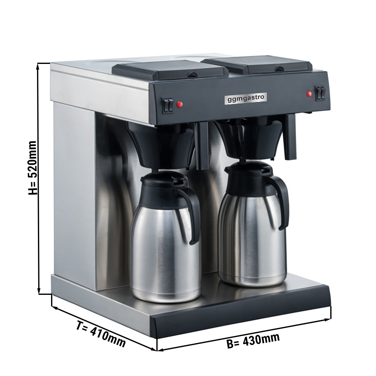 Filter kaffemaskin - 2x 2,0 liter | Perkulator