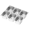 (6 stk.) GN-kantine i rustfritt stål GN 1/2 - Høyde: 150 mm