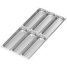 (6 stk.) GN-kantine i rustfritt stål GN 2/4 - Høyde: 40 mm