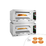 Gass pizzaovn - 1130x910 mm - 4+4x Ø 34 cm - opptil 450 °C - manuell
