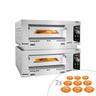 Gass pizzaovn - 1480x1260 mm - 9+9x Ø 34 cm - opptil 450 °C - manuell