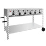 Gassgrill - 22,5 kW - 2 grillrister - inkl. stativ med hjul, grillrist og plate