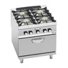 Gasskomfyr - Paolo 900 - 800x900 mm - 28 kW - 4 bluss - inkl. elektrisk ovn varmluft - 4,68 kW
