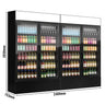 (2 stk.) Kjøleskap med glassdør - 2 400 mm - 2 400 l - 4 glassdører & lyskasse & LED-belysning - svart