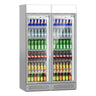 (2 stk.) Displaykjøler - 1 190 mm - 345 l - med 2 glassdører & lyskasse & LED-belysning - digitalt display