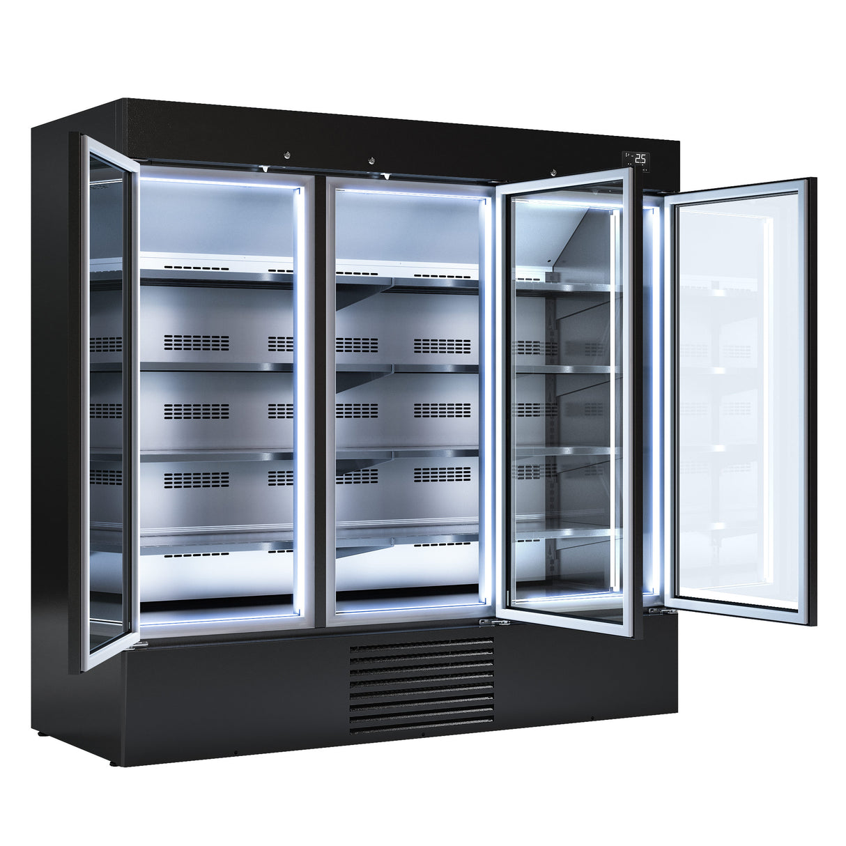 Flaskekjøleskab - 2030 liter - med 2 dører - sort
