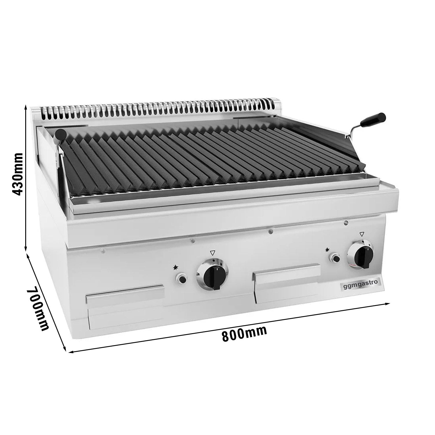 Gass lavastein Grill (14 kW)-sving matlaging Grill