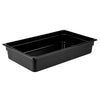 (6 st) Polypropylenbeholdere GN 1/1 - svart - høyde 100 mm