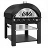Gasspizzaovn – 4 x 30 cm – manuell – svart – inkl. understell