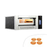 Gass pizzaovn - 1100x950 mm - 4x Ø 30 cm - opptil 400 °C - digitalt touchpanel