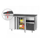 PREMIUM frysebord – 1400 x 700 mm – med 2 dører – inkl. benkeplate i granitt