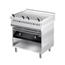 Gass vanngrill - 22 kW - Grillrist i støpejern - 2 grillrister - Gulvmodell - 700 mm dyp - i rustfritt stål