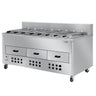 Kullgrill - 1 800 mm - med 8 spyd - rustfritt stål