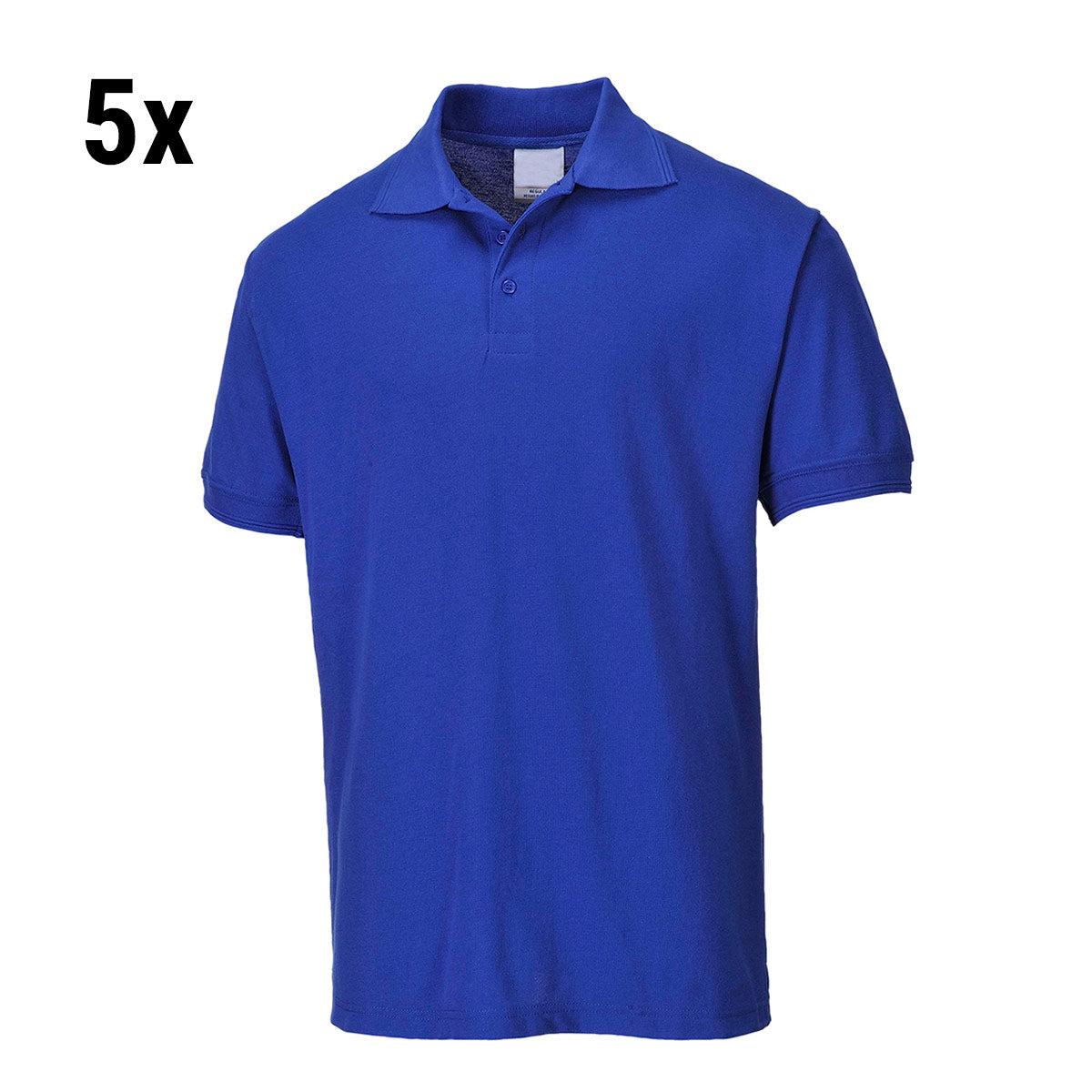 (5 stk) Poloskjorte til menn - kongeblå - størrelse: 3XL