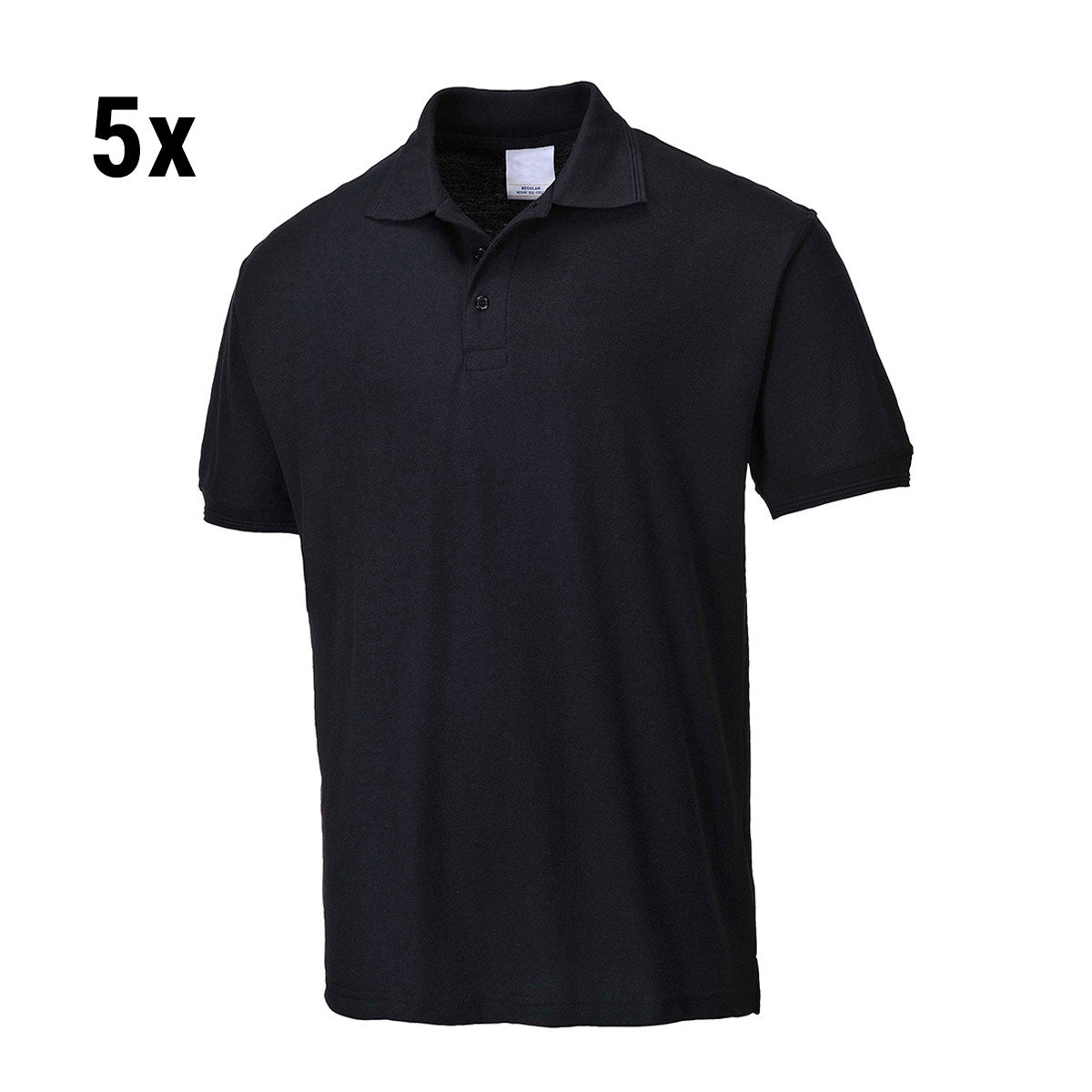 (5 stk) Poloskjorte til menn - Svart - Størrelse: 3XL