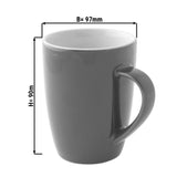 (6 stk) Kaffekopp - 18 cl - Grå