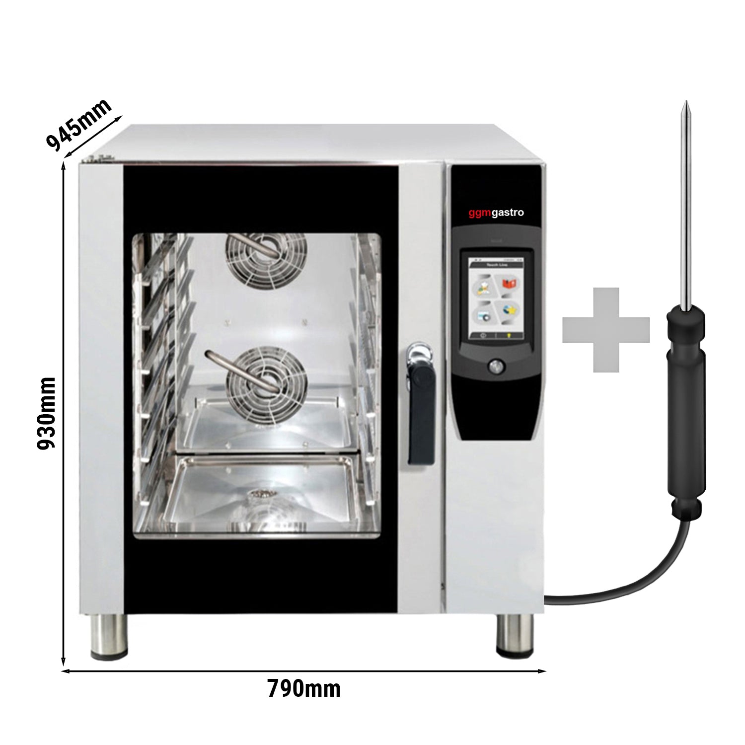 Kombidemper - Touch - 7x GN 1/1 - med vaskesystem
