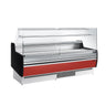 Kjøledisk - 1935x953 mm - 213 l - farge rød - frontpanel rød - med glassfront - med 1 hyller