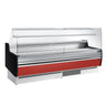 Kjøledisk - 2560x953 mm - 282 l - frontpanel rød - med 4 dører - med 1 hylle