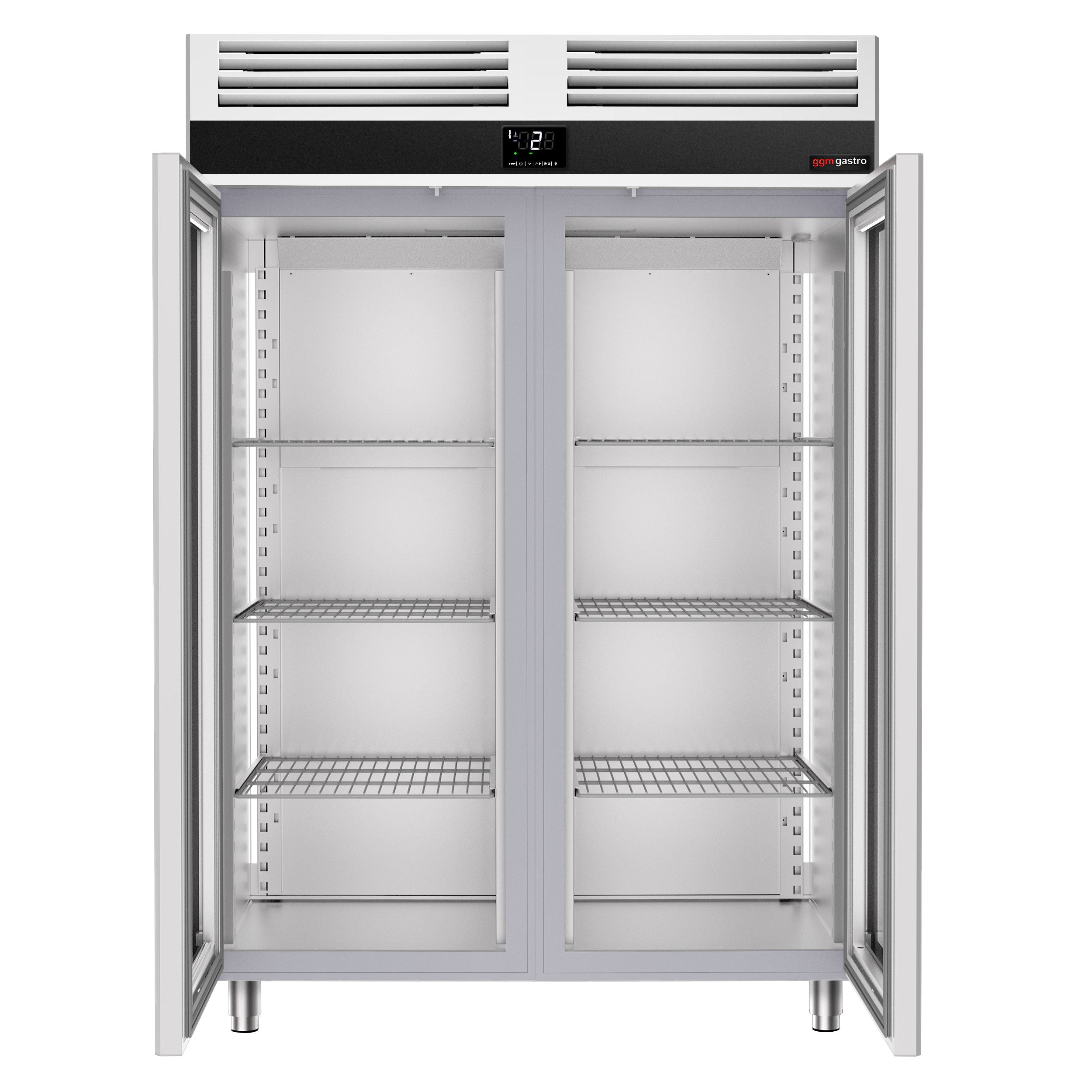 Kjøleskap - 1,4 x 0,81 m - med 2 glassdører