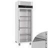 Kjøleskap i rustfritt stål ECO - GN 2/1 - 700 l - 1 glassdør & hjul