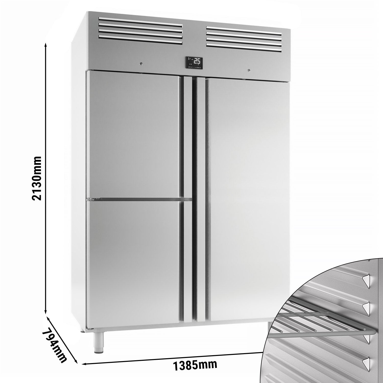 Kjøleskap (GN 2/1) - med 3 dører